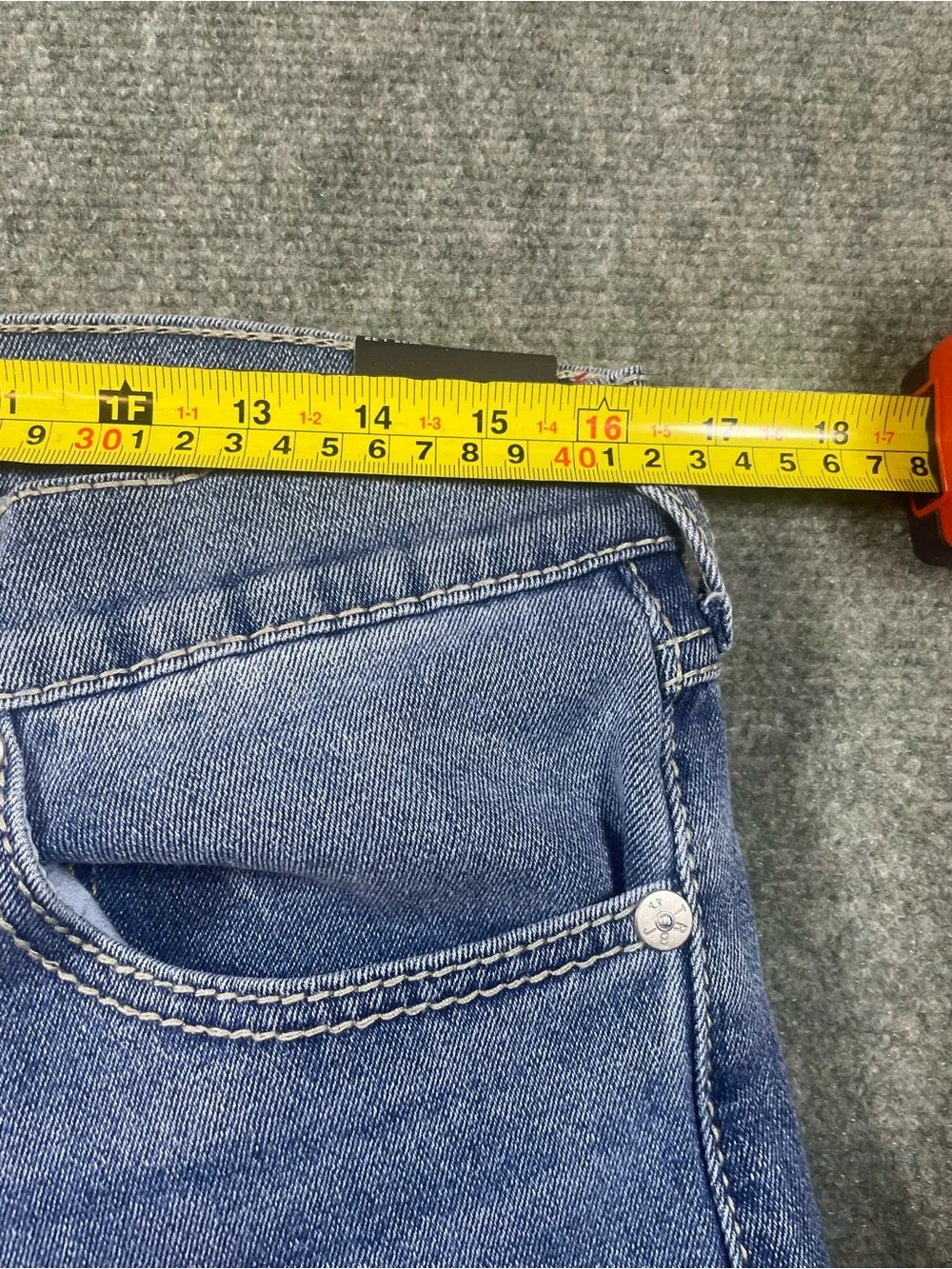 True Religion Men's Slim Geno Jeans in Light Blue Wash